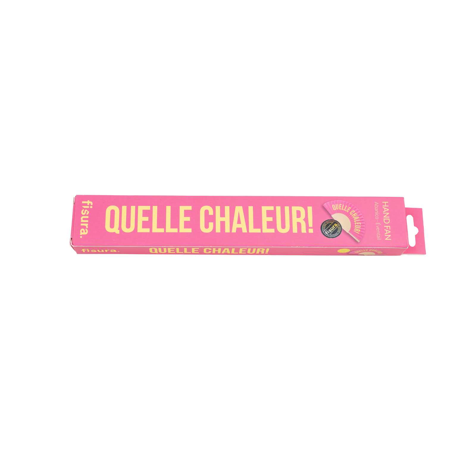 Éventails QUELLE CHALEUR yellow & pink