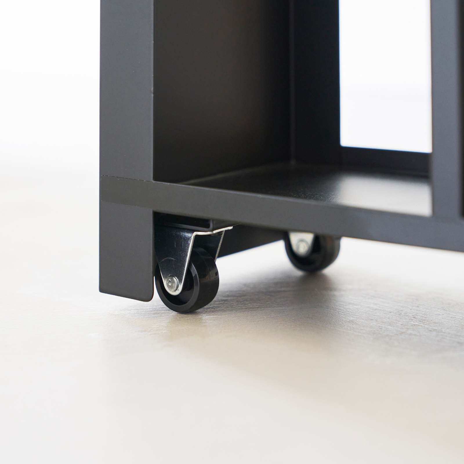 Support de rangement avec tiroir coulissant et tablette en bois  TOWER noir