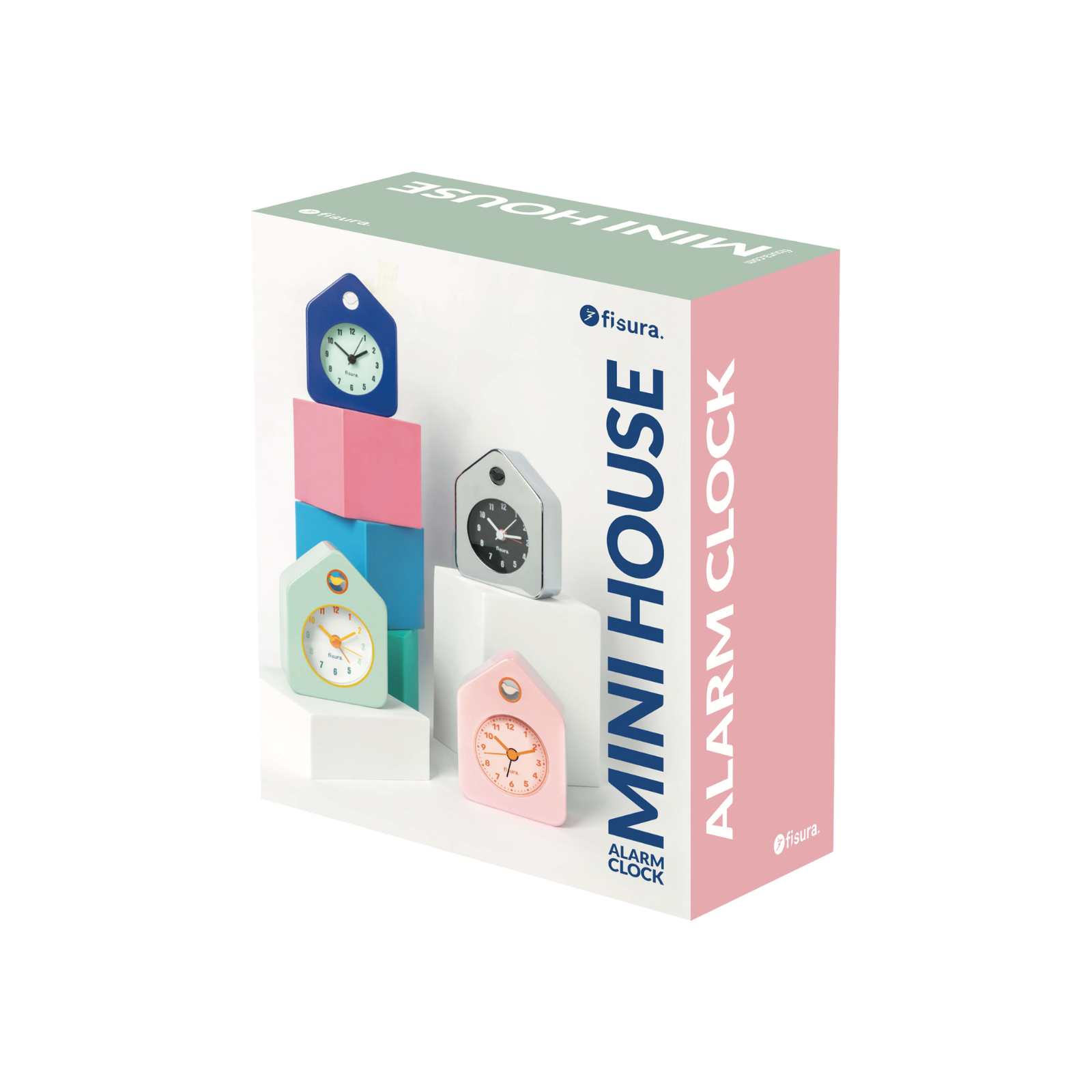 MINI HOUSE ALARM CLOCK pink 