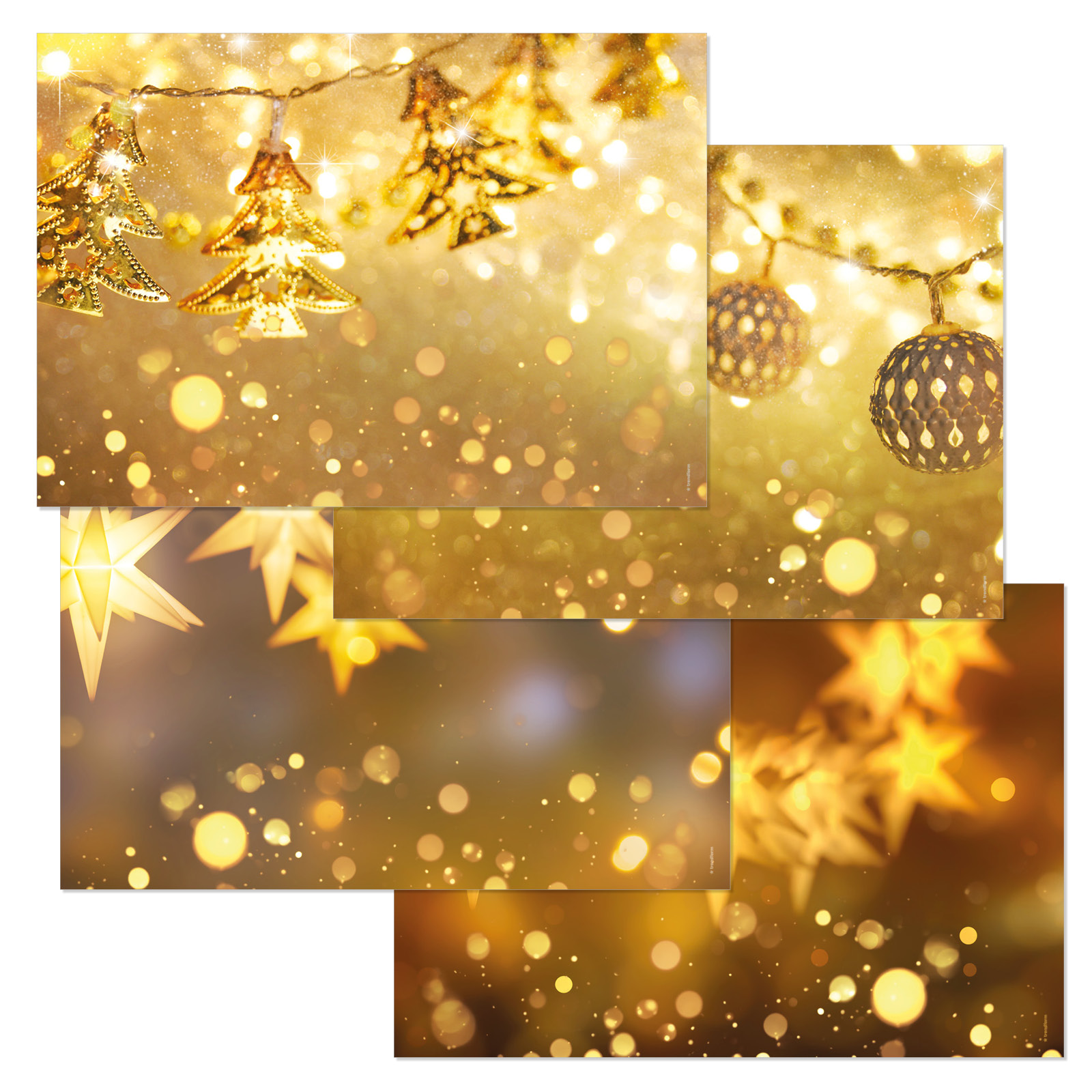 Papiertischset STARRY BRIGHT 4 Sujets à 12 Blatt