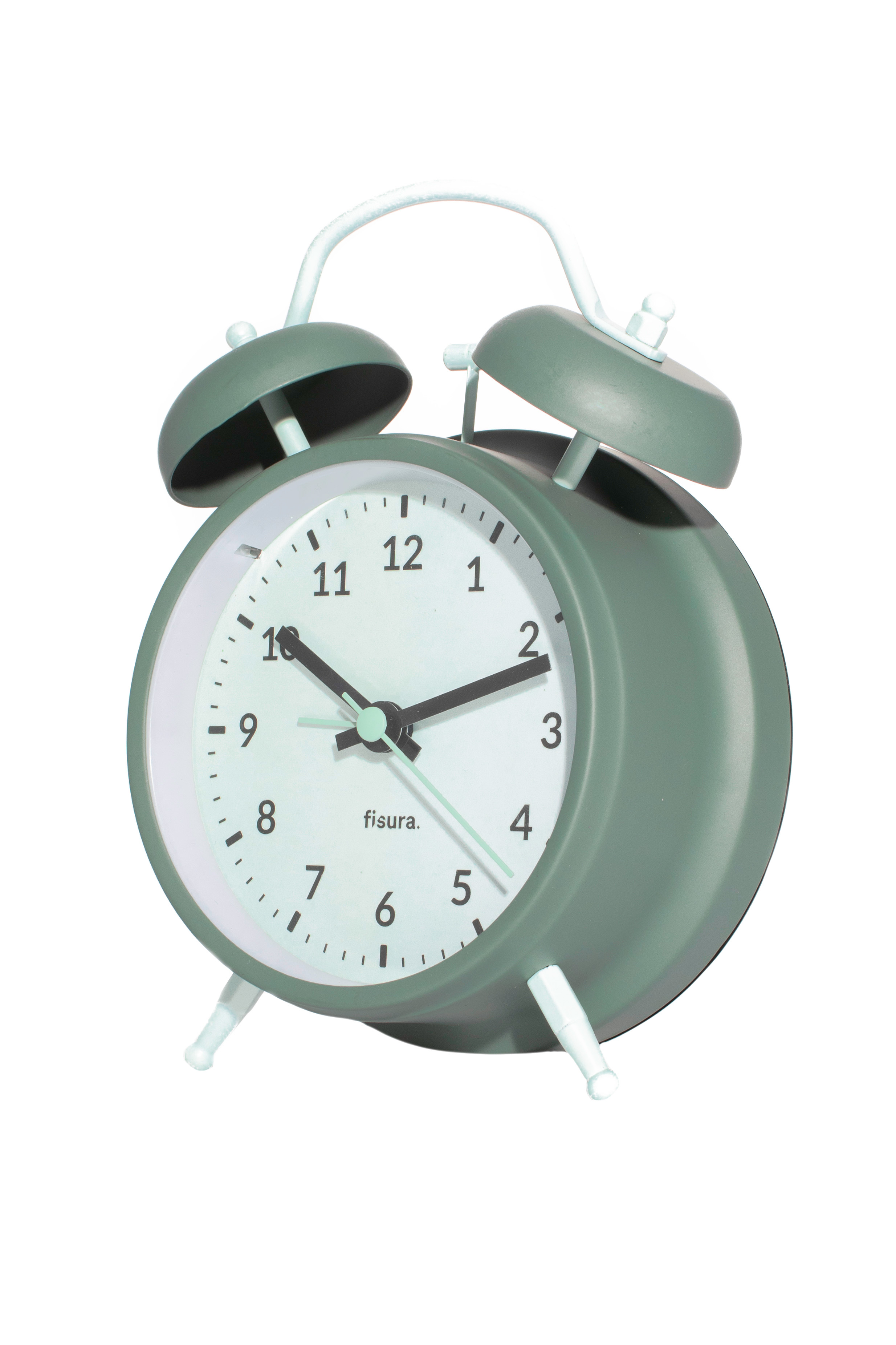 RETRO ALARM CLOCK green & mint 