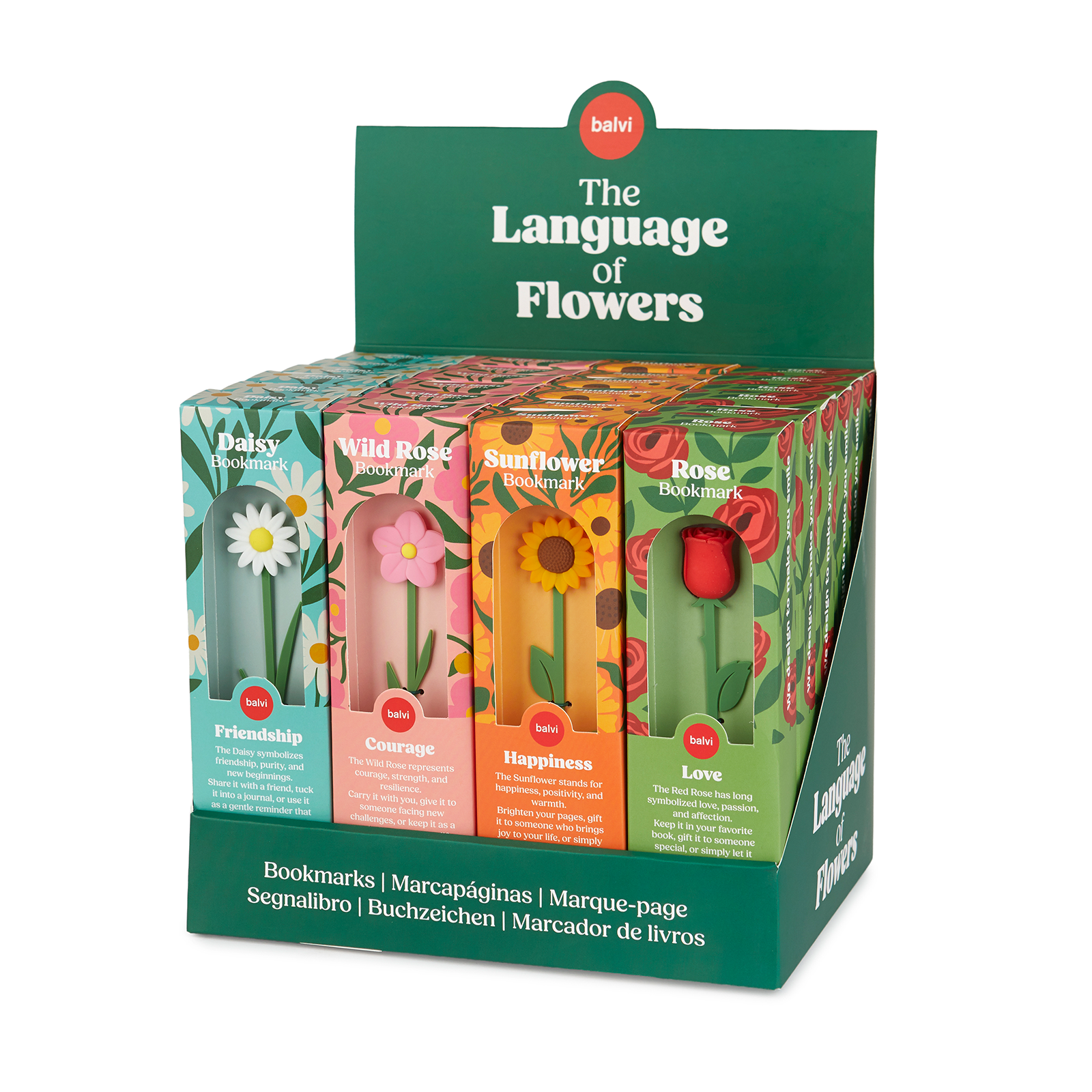 Buchzeichen FLOWERS Display x24