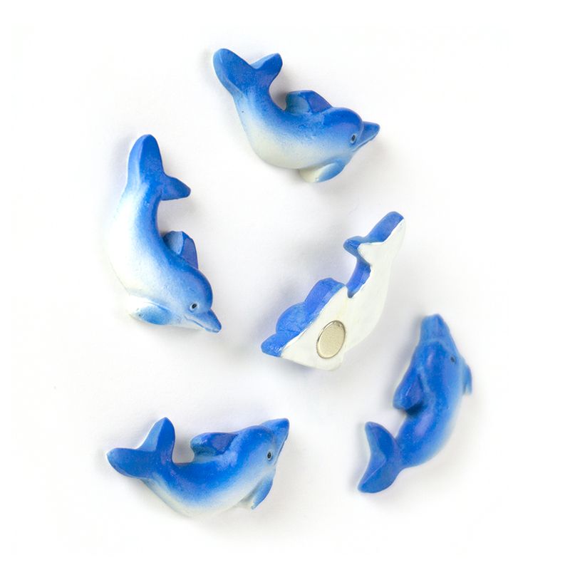 Magnets DOLPHIN set of 5 blue 
