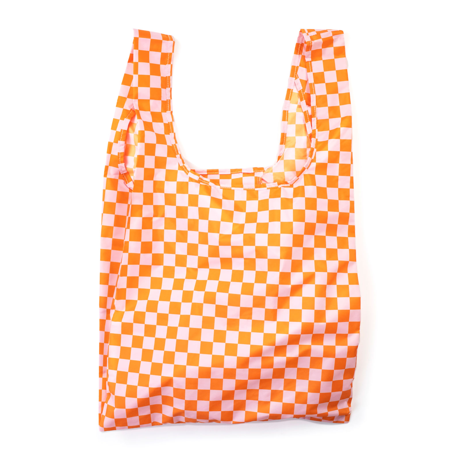 Medium Bag Checkerb. Pink & Orange  