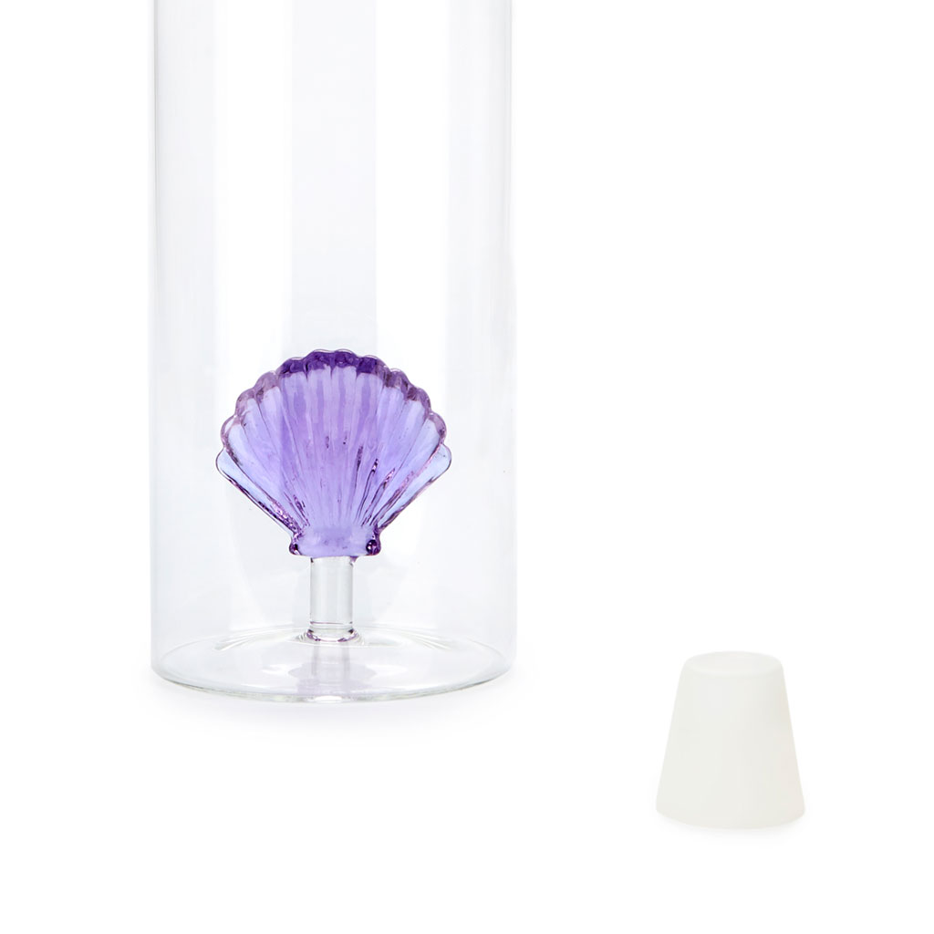 Bouteille en verre ATLANTIS SHELL 1.2 l, lila borosilicate