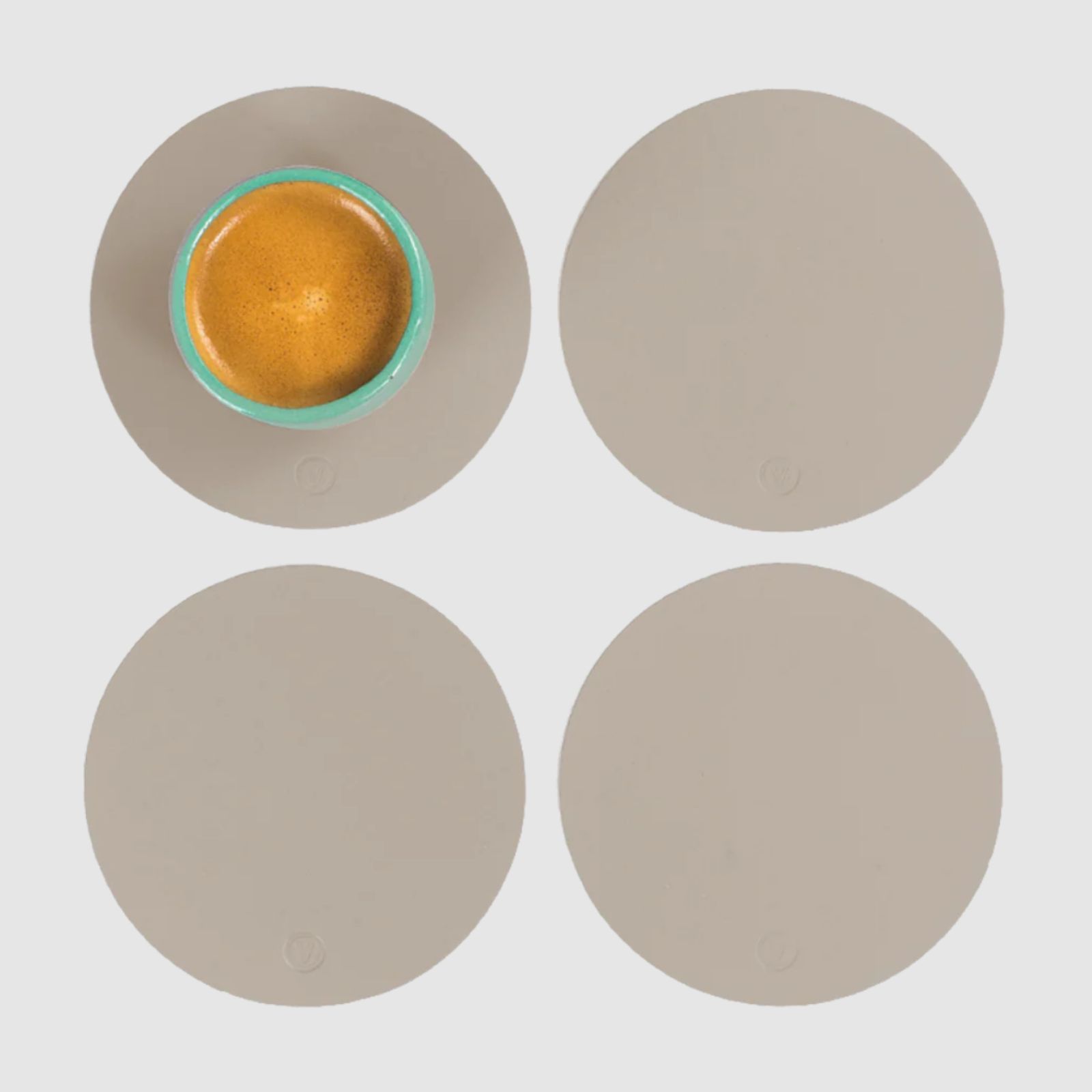 Ruca Round Coasters (x4) Sandshell