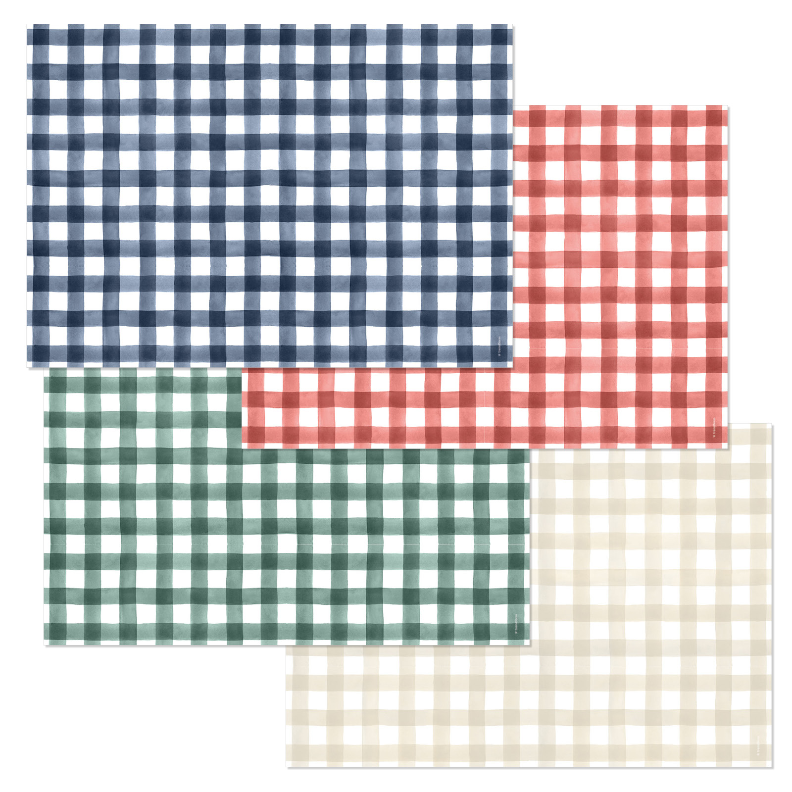Papiertischset BUFFALO PLAID 4 Sujets à 12 Blatt
