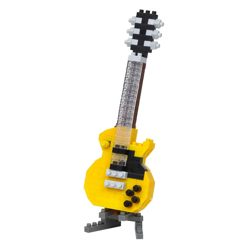 Mini NANOBLOCK Electric Guitar Yellow 