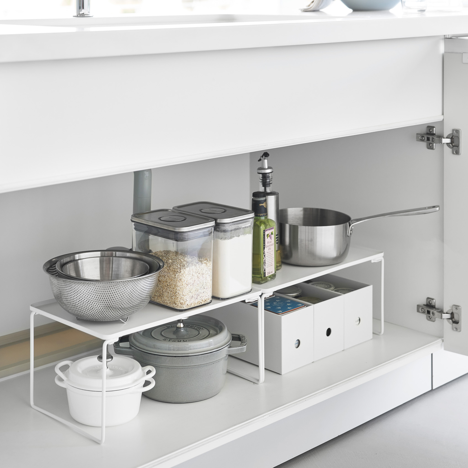 Stapelbares Klappregal M TOWER weiss