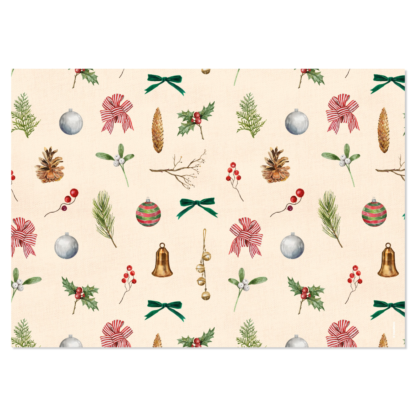 Papiertischset DECEMBER 4 Sujets à 12 Blatt