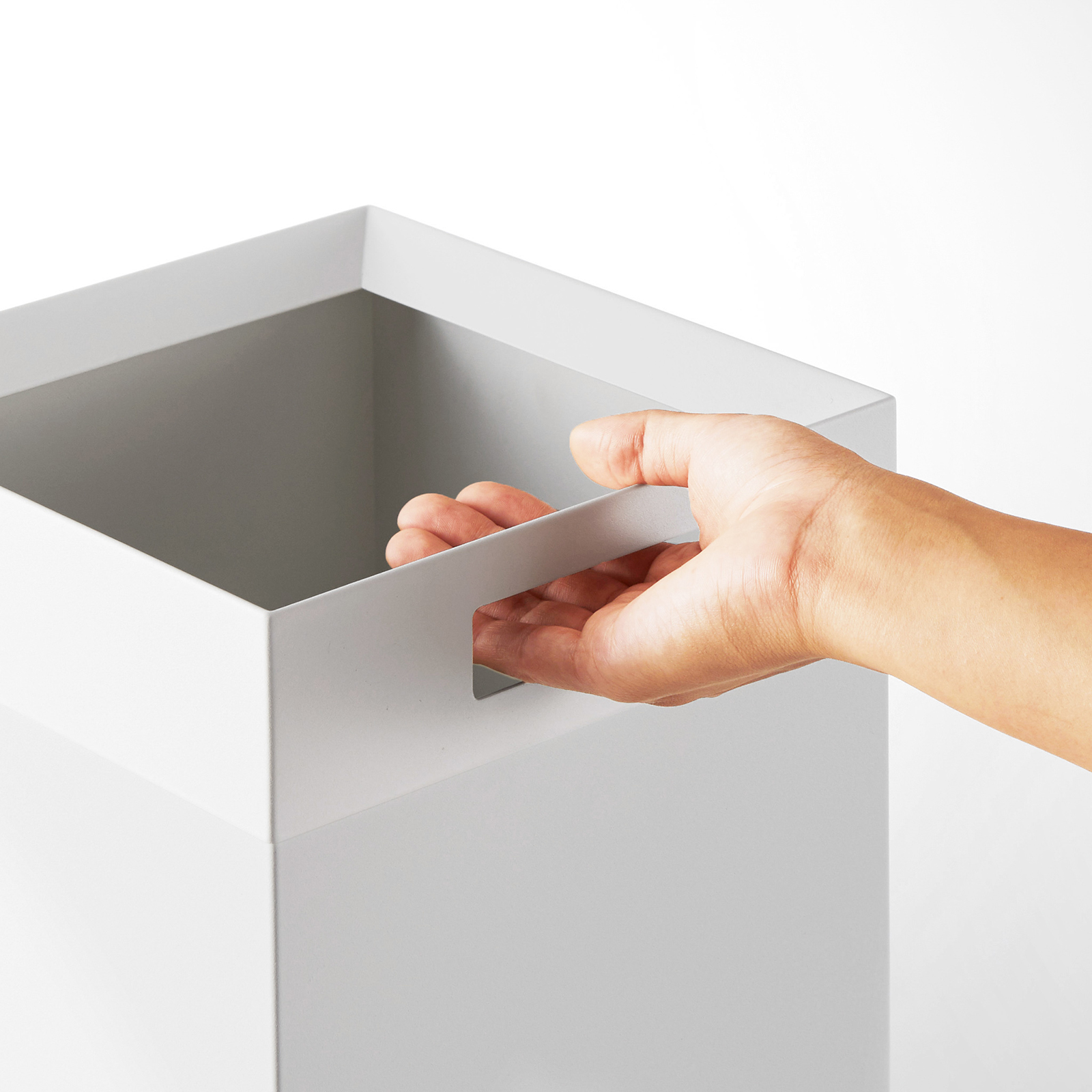 Niedriger Papierkorb TOWER weiss