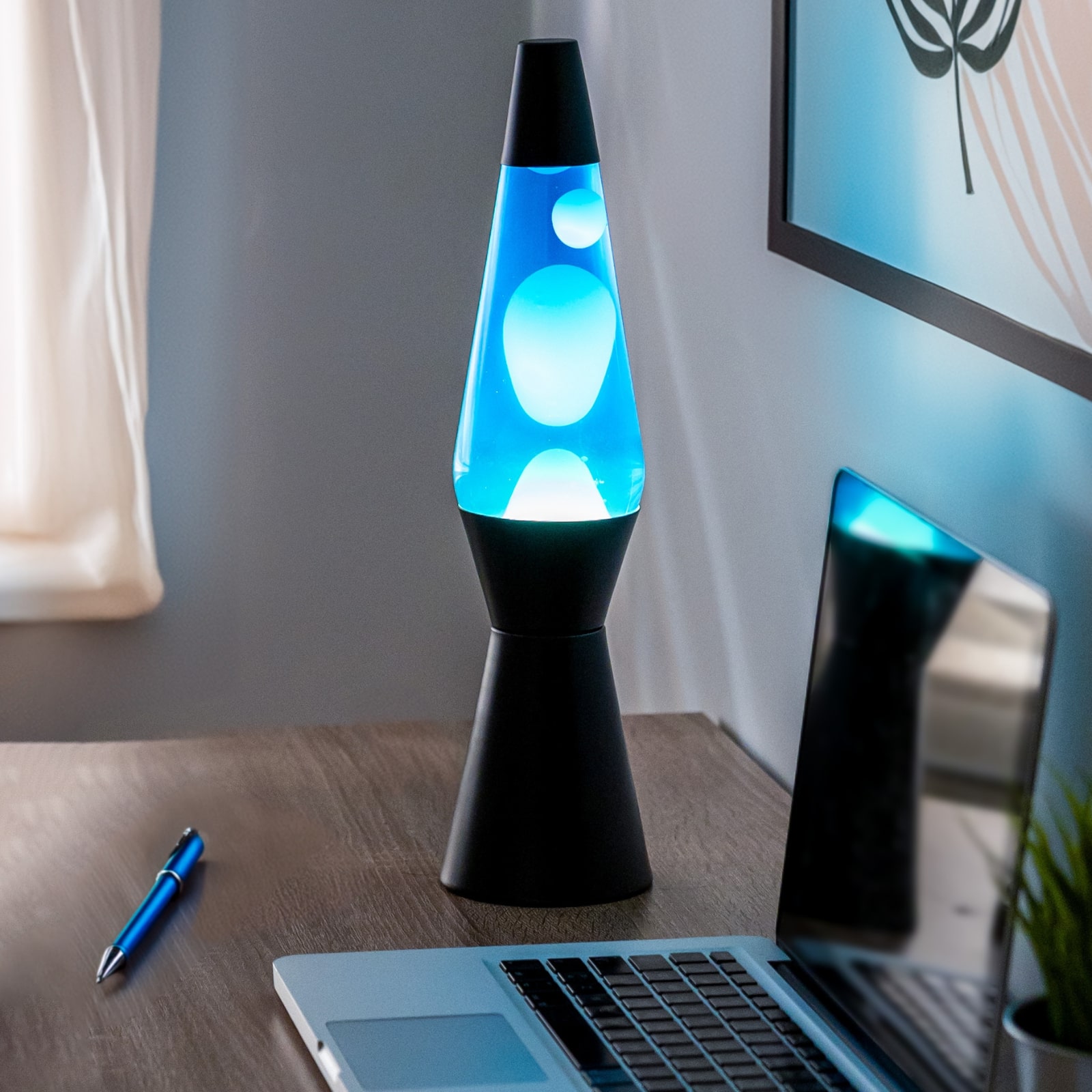 Lava Lamp BULLET blue 