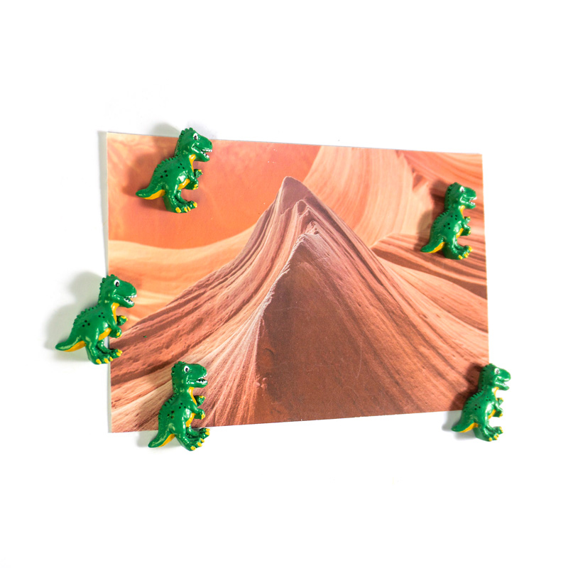 Magnets DINO set of 5 green 