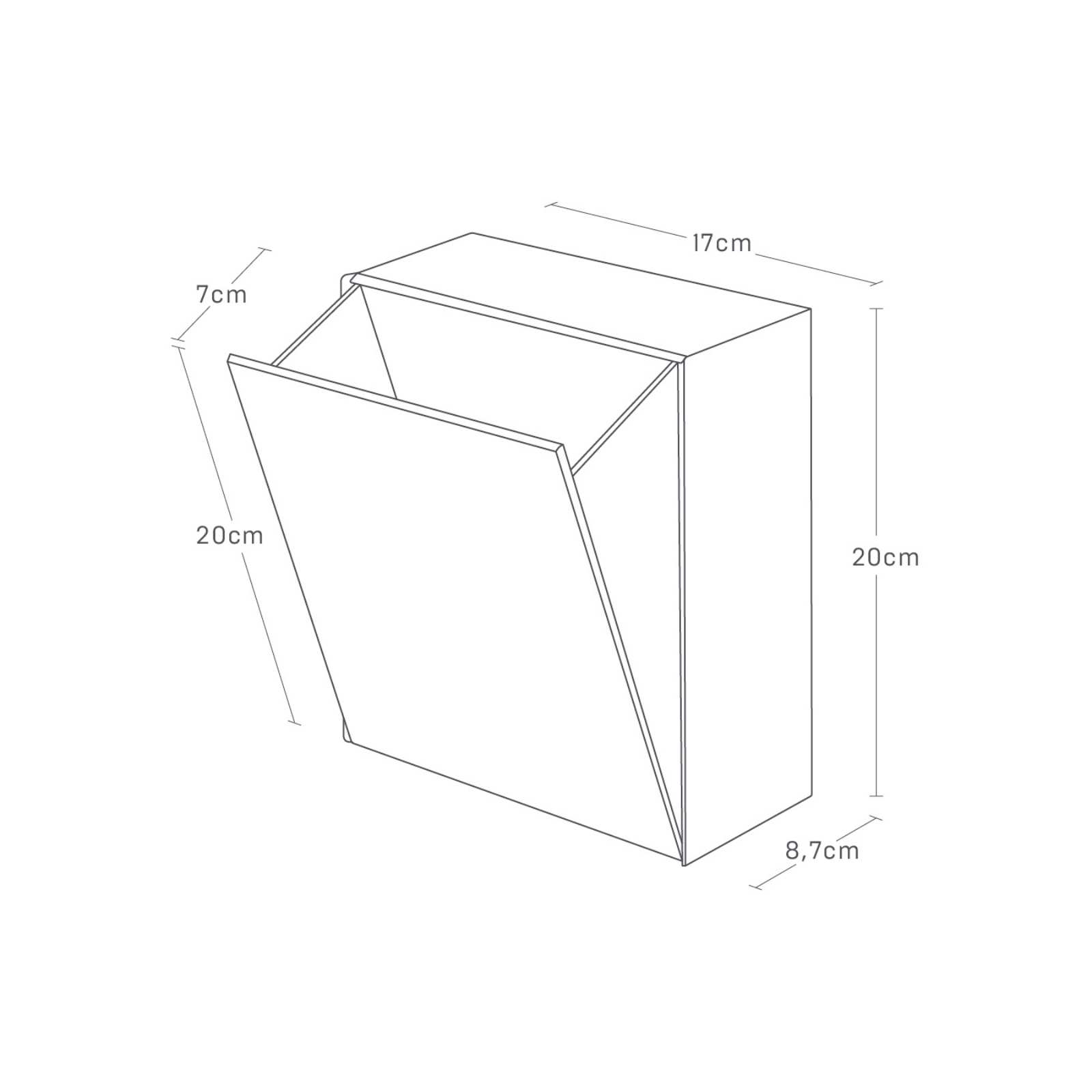 Klebehaken-Aufbewahrungsbox TOWER schwarz 