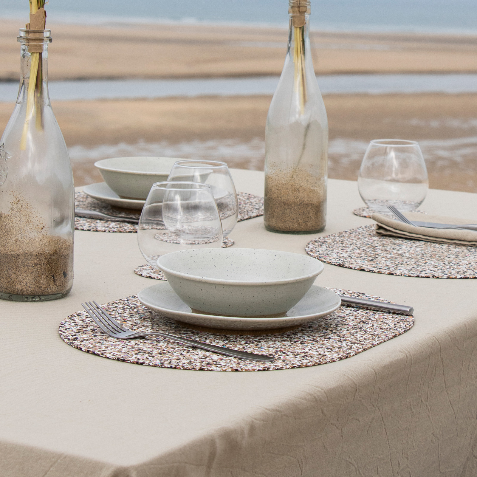 Set de table BEACH CLEAN CORK OVAL set de 4, 40x30cm