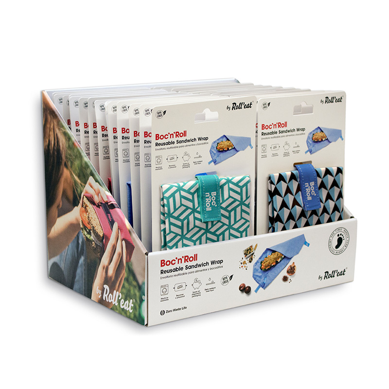 Boc'n'Roll Lunch Wrap Tiles Display   avec 30 pcs. assorti