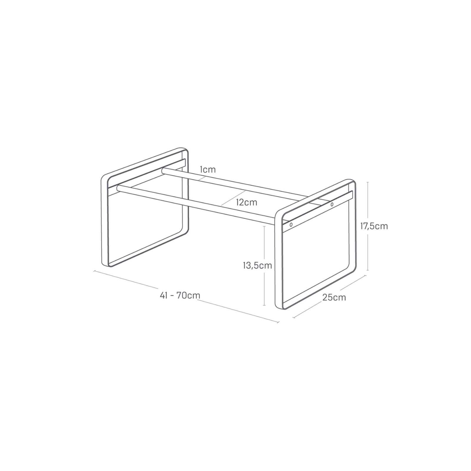 Étagère à chaussures extensible FRAME blanc 