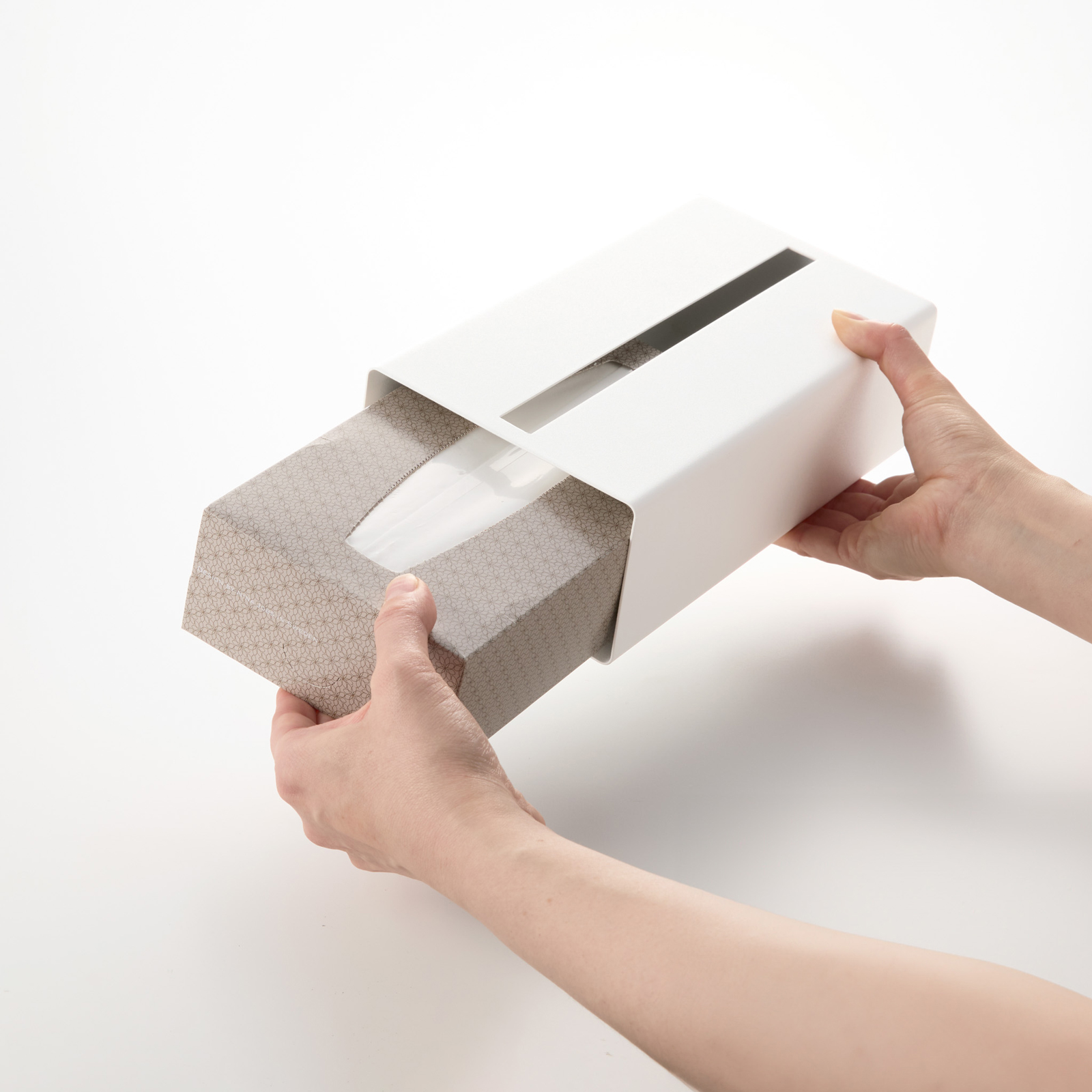 TOWER Vertikale Taschentuchbox weiss