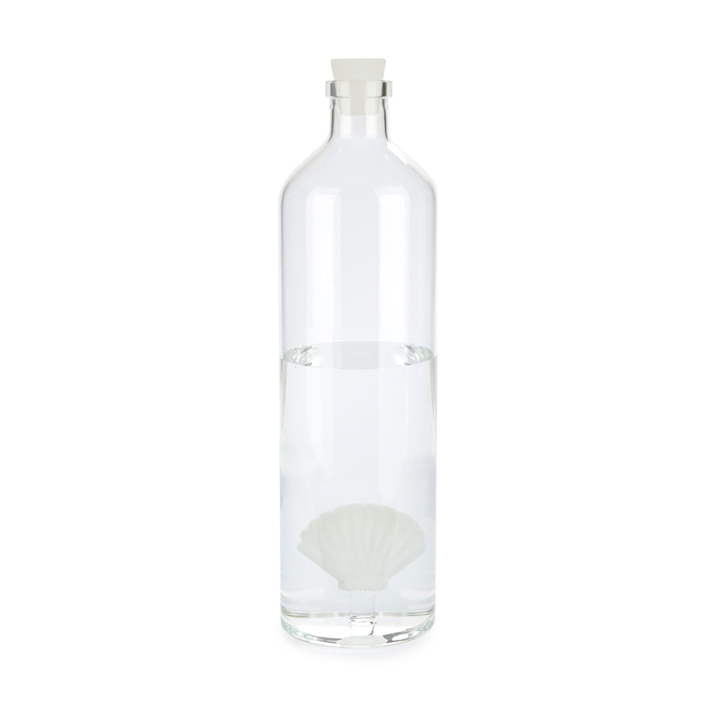 Glasflasche ATLANTIS SHELL 1.2 l weiss Borosilicate