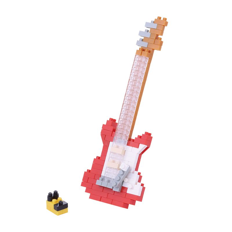 Mini NANOBLOCK Electric Guitar Red 2 