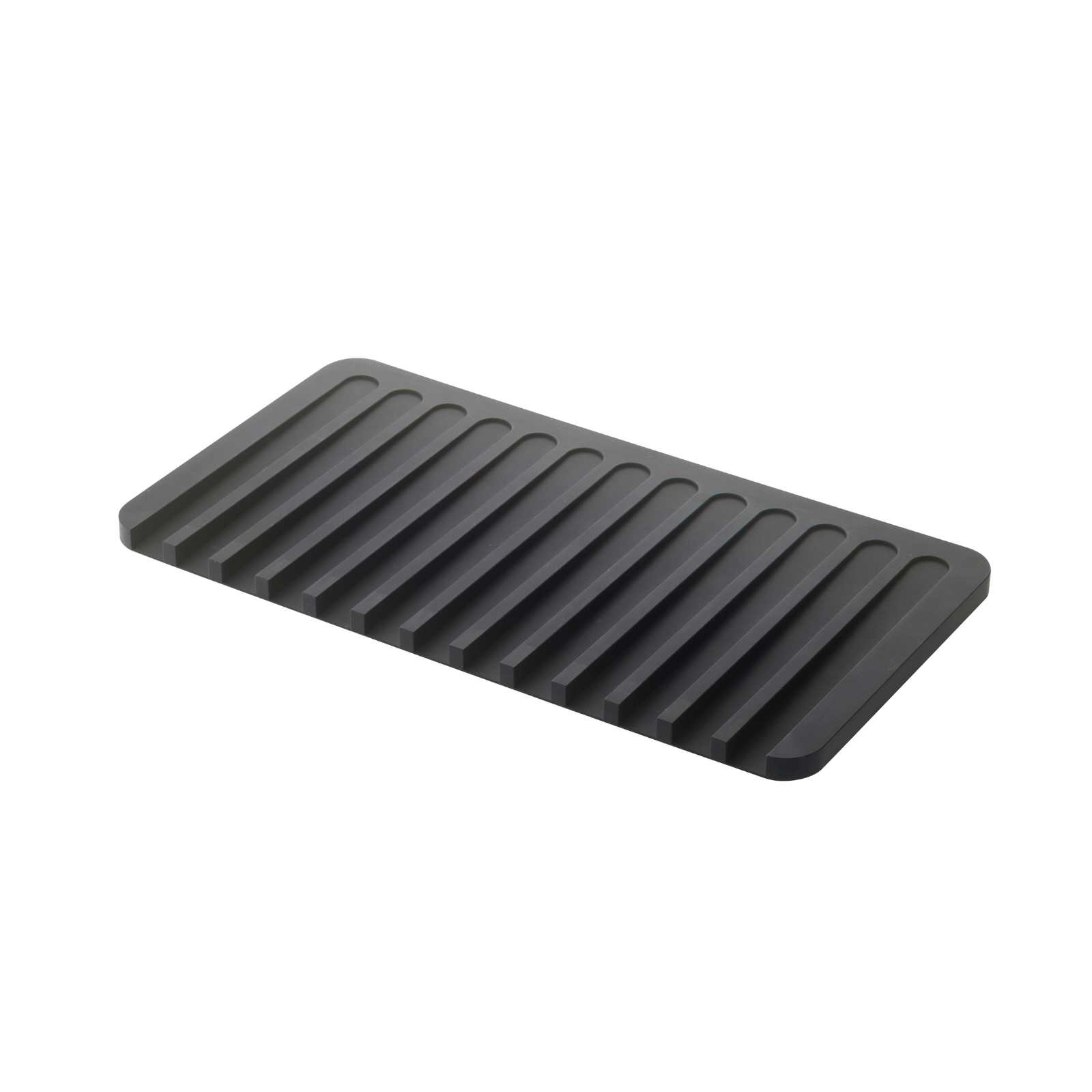 Plateau égouttoir en silicone FLOW noir 