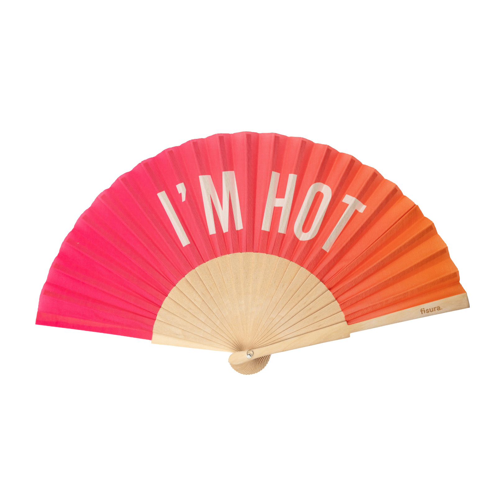 Éventails I'M HOT pink and orange gradient