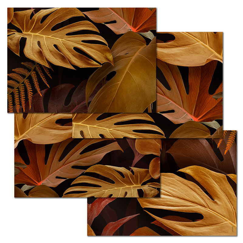 Paper placemat GOLDEN BROWN 4 x 12 sheets