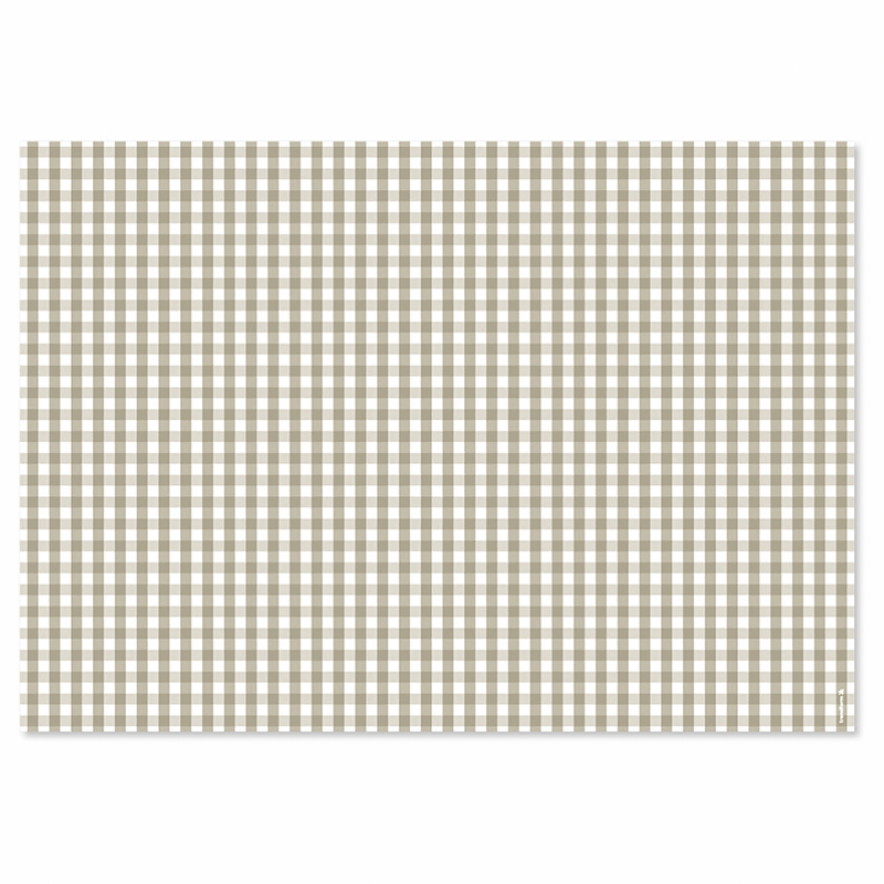 Papiertischset VICHY beige Block mit 50 Blatt