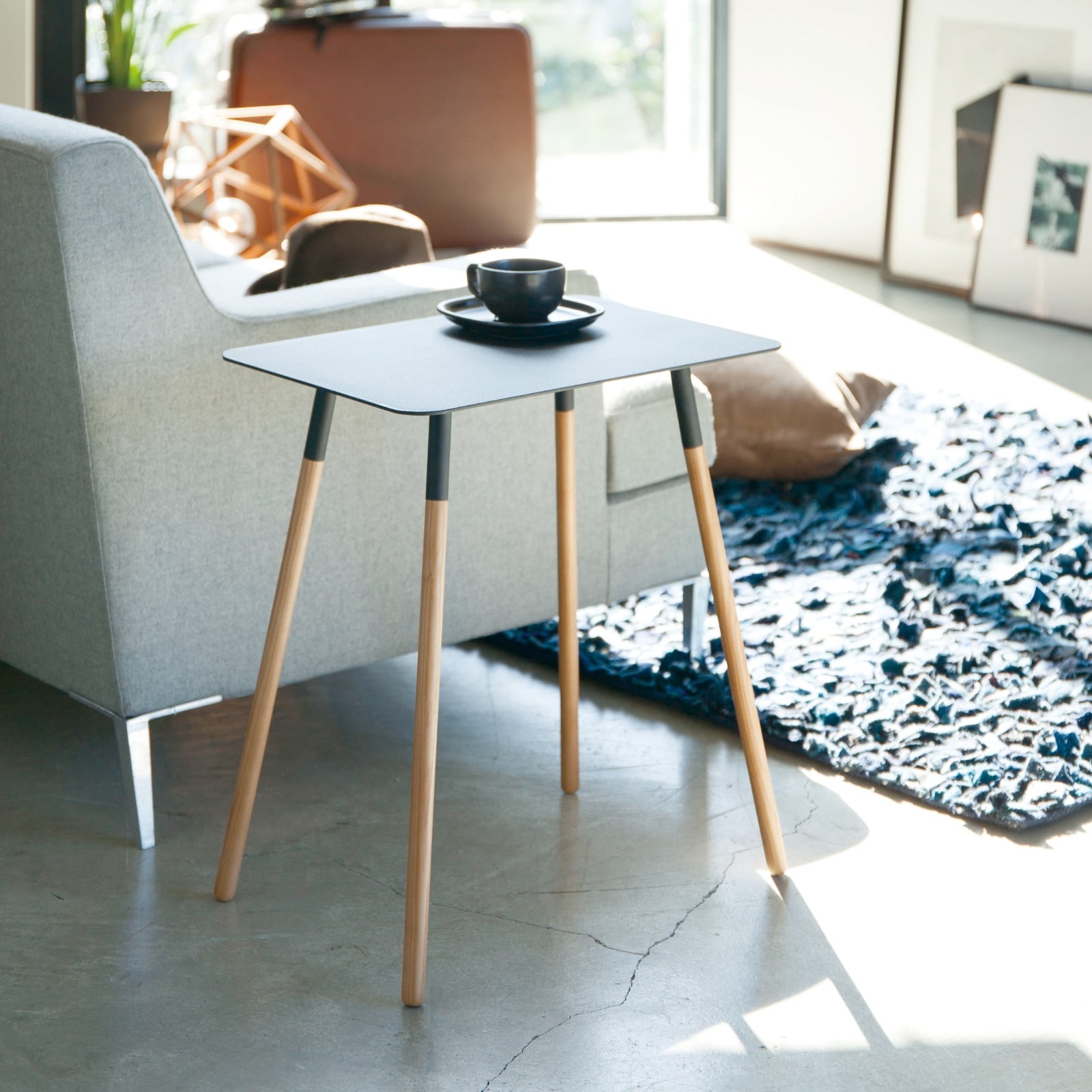 Table d'appoint rectangulaire PLAIN noir