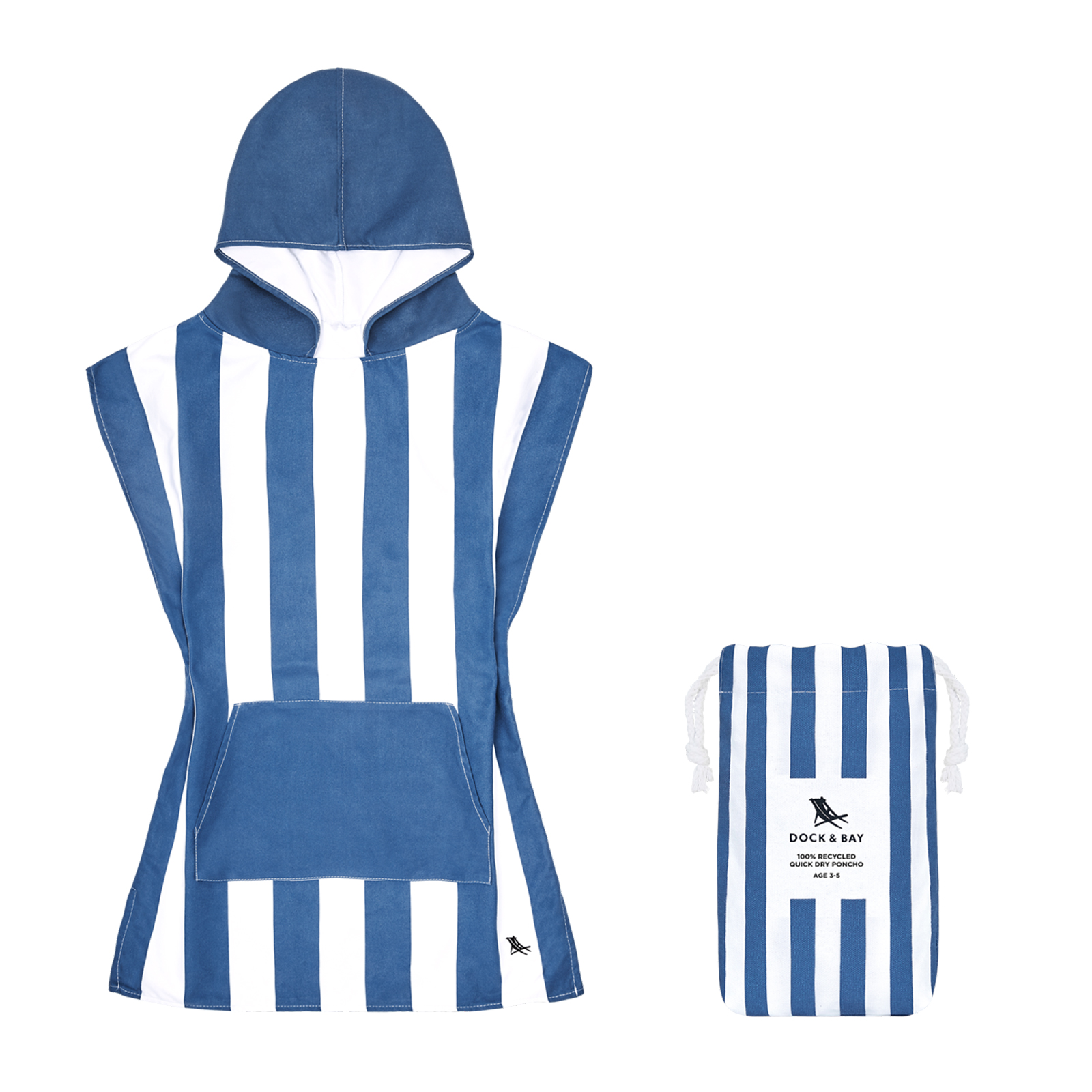 Poncho 3-5 Whitsunday blue