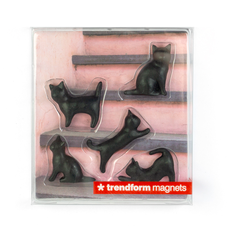 Magnets MEOW set of 5 black 