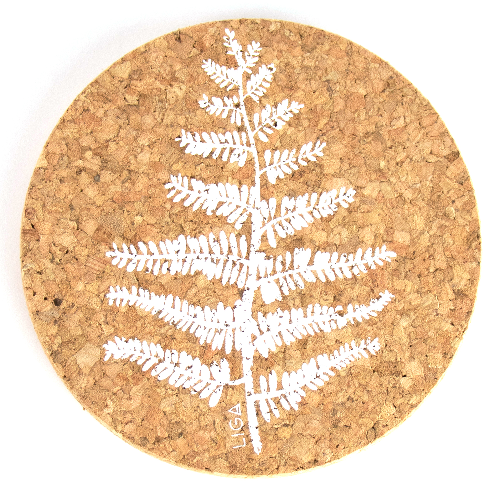 Glasuntersetzer CORK FERN 