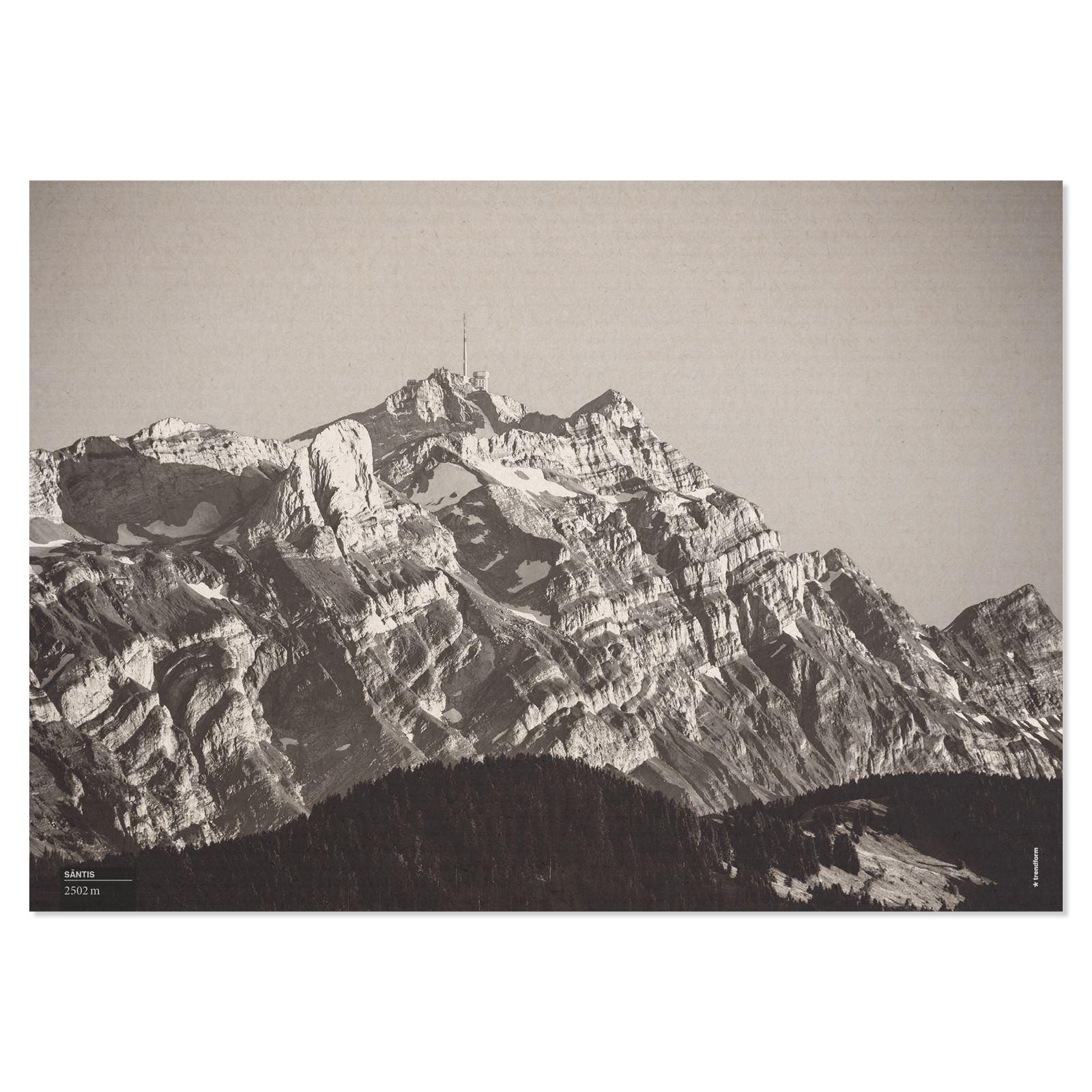 Paper placemat SWISS PEAKS 4 x 12 sheets