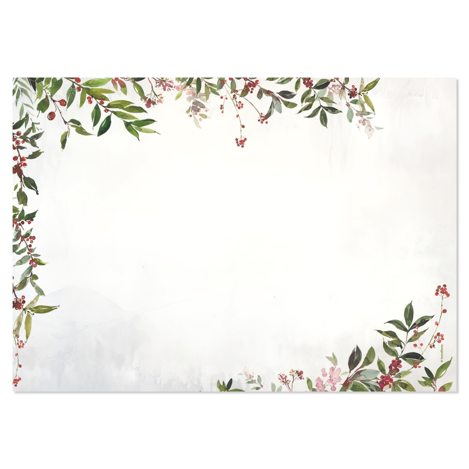 Papiertischset WINTER BERRIES 4 Sujets à 12 Blatt