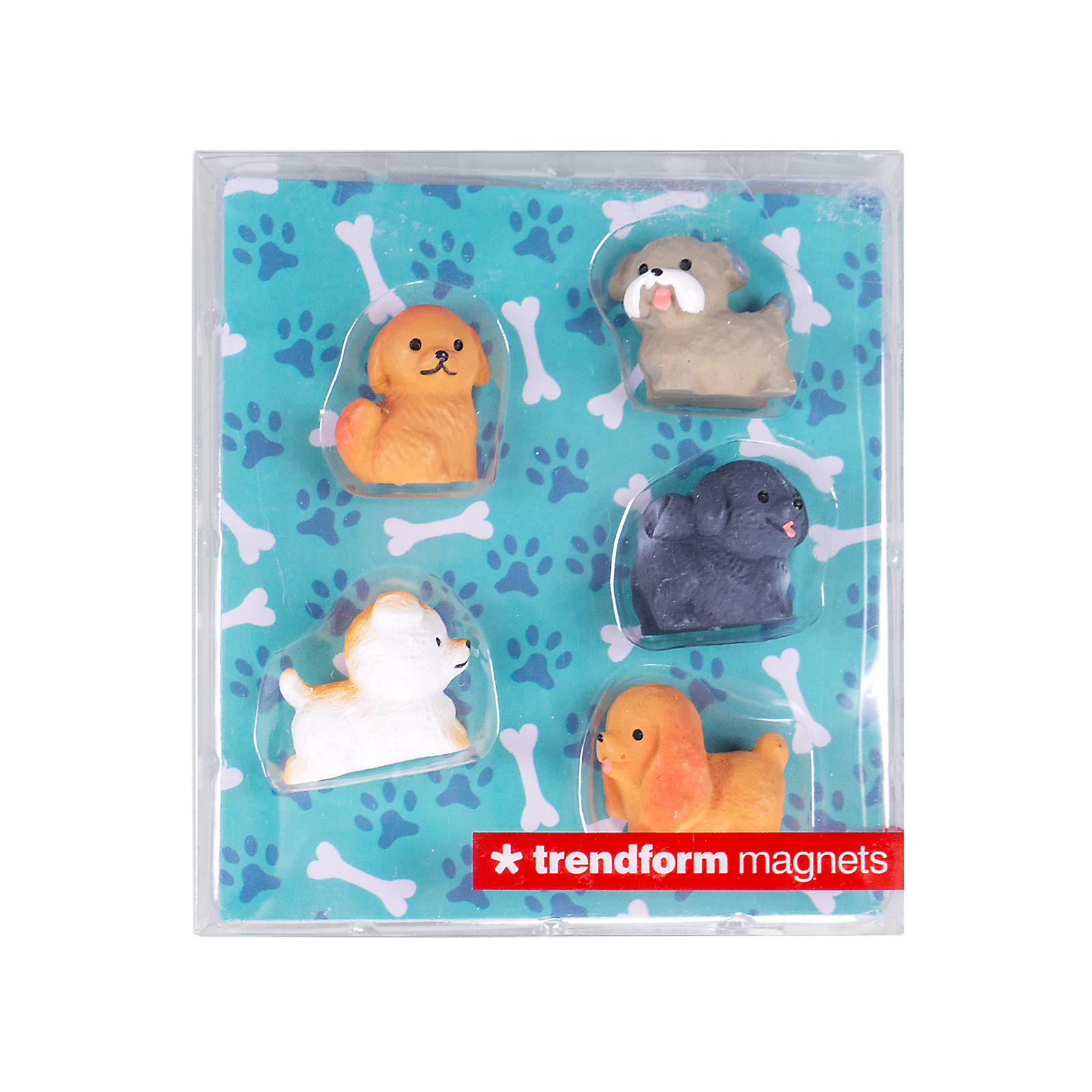 Aimants PUPPY set de 5 multicolore