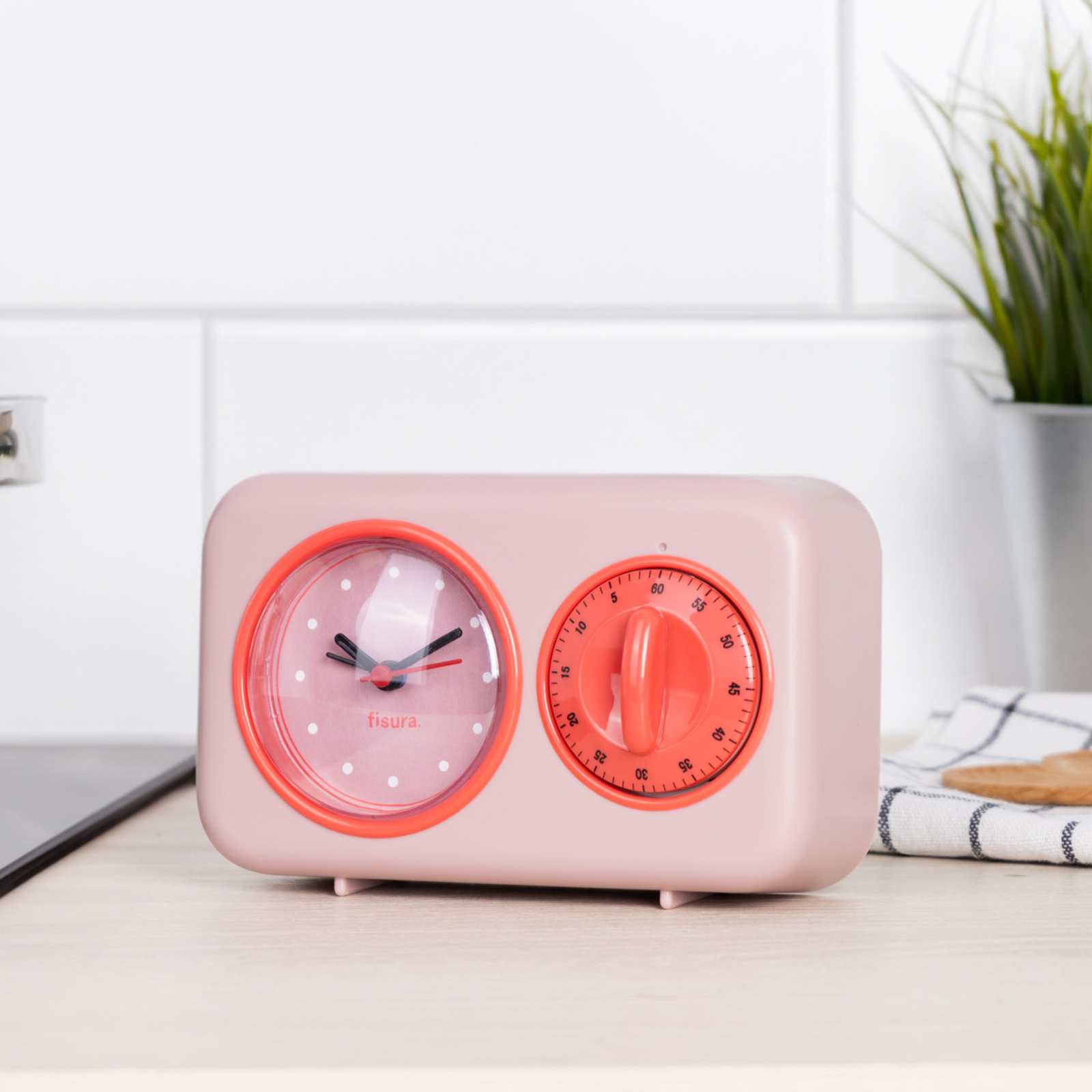 RETRO KITCHEN TIMER pink 