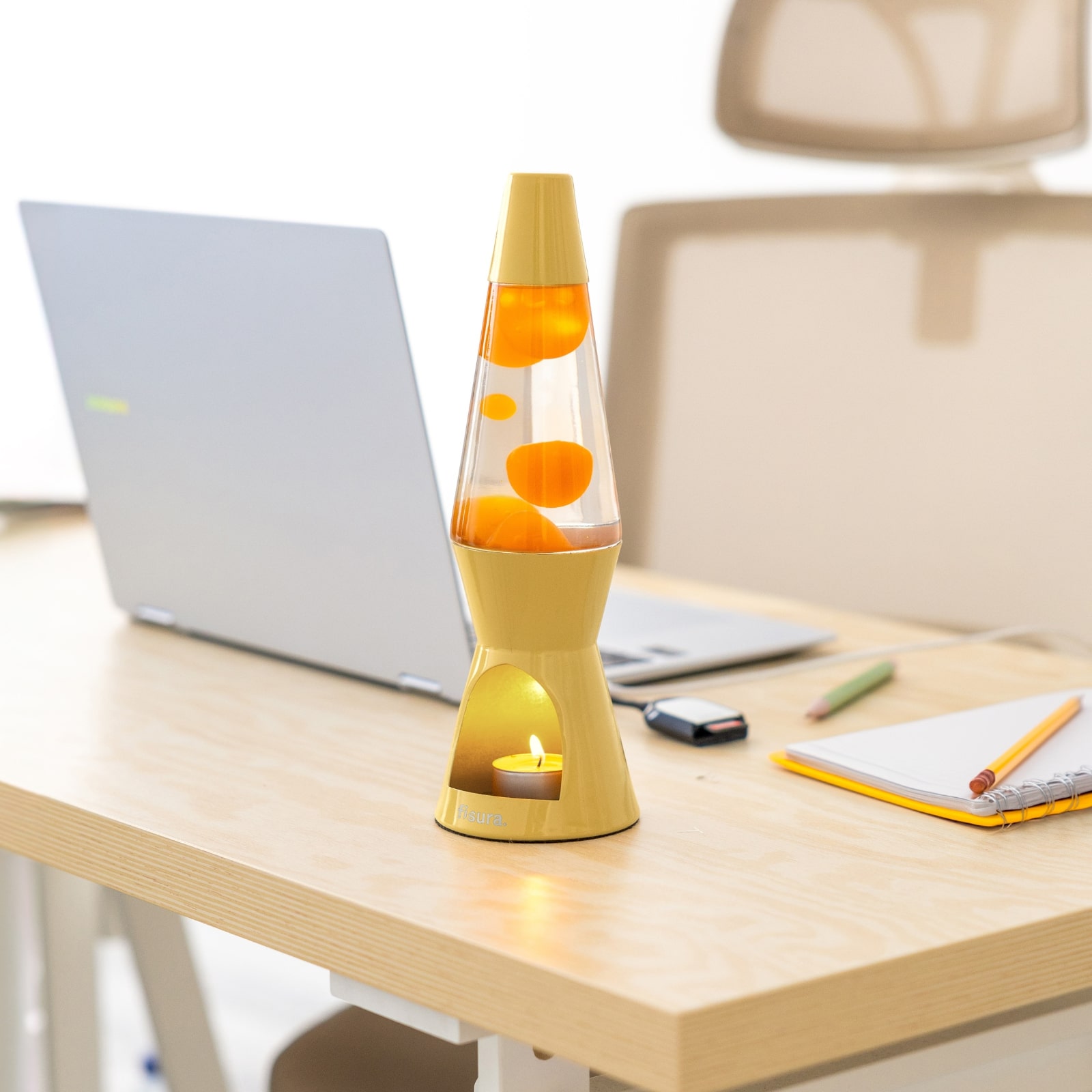 Lava Lamp T-LIGHT yellow 