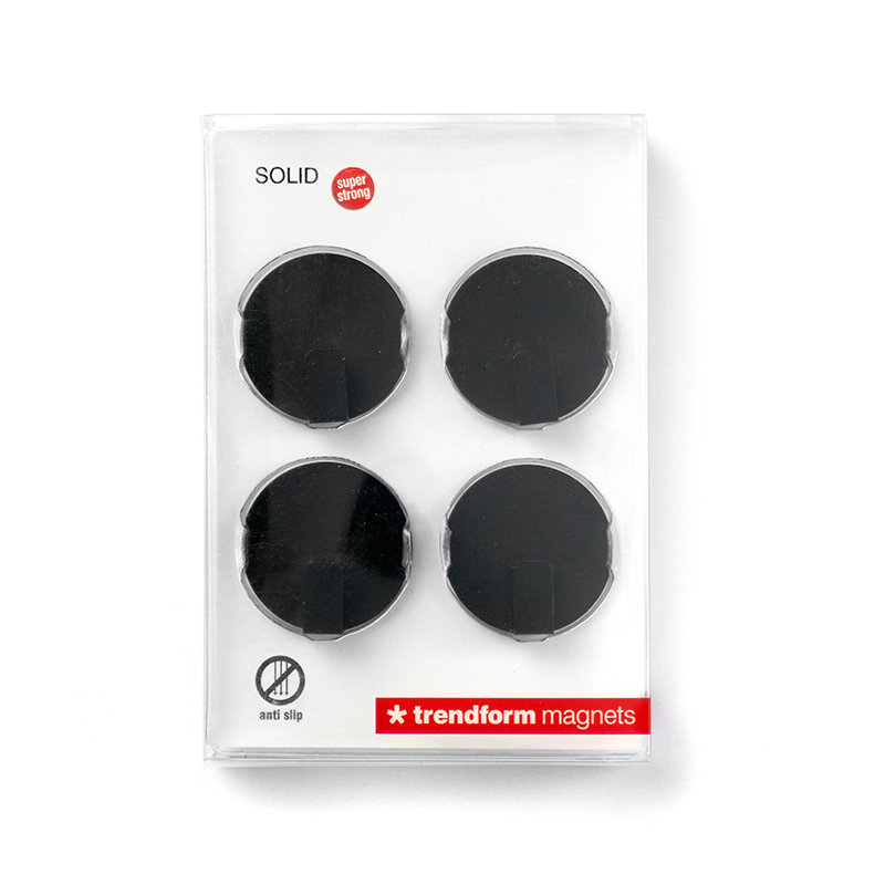 Magnethaken SOLID 4er Set schwarz 