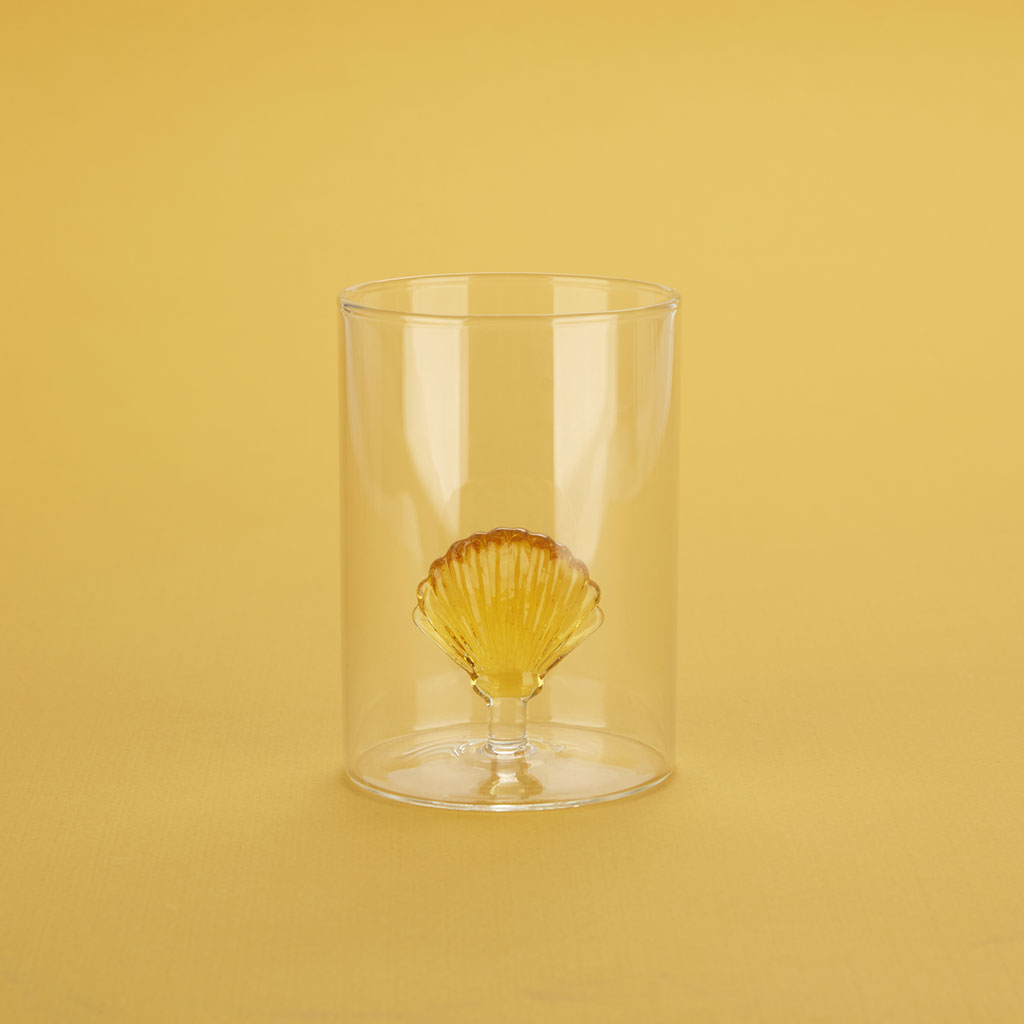 Verre ATLANTIS SHELL jaune borosilicate