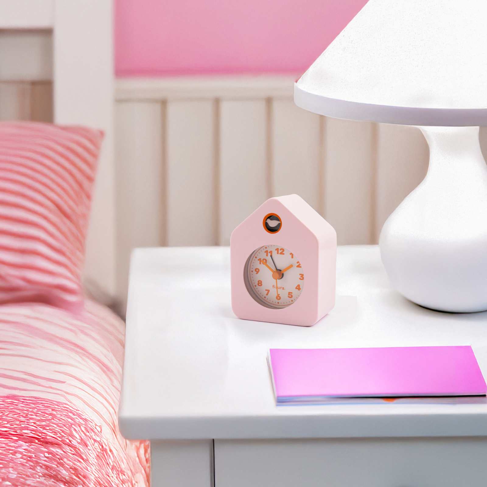 MINI HOUSE ALARM CLOCK pink 