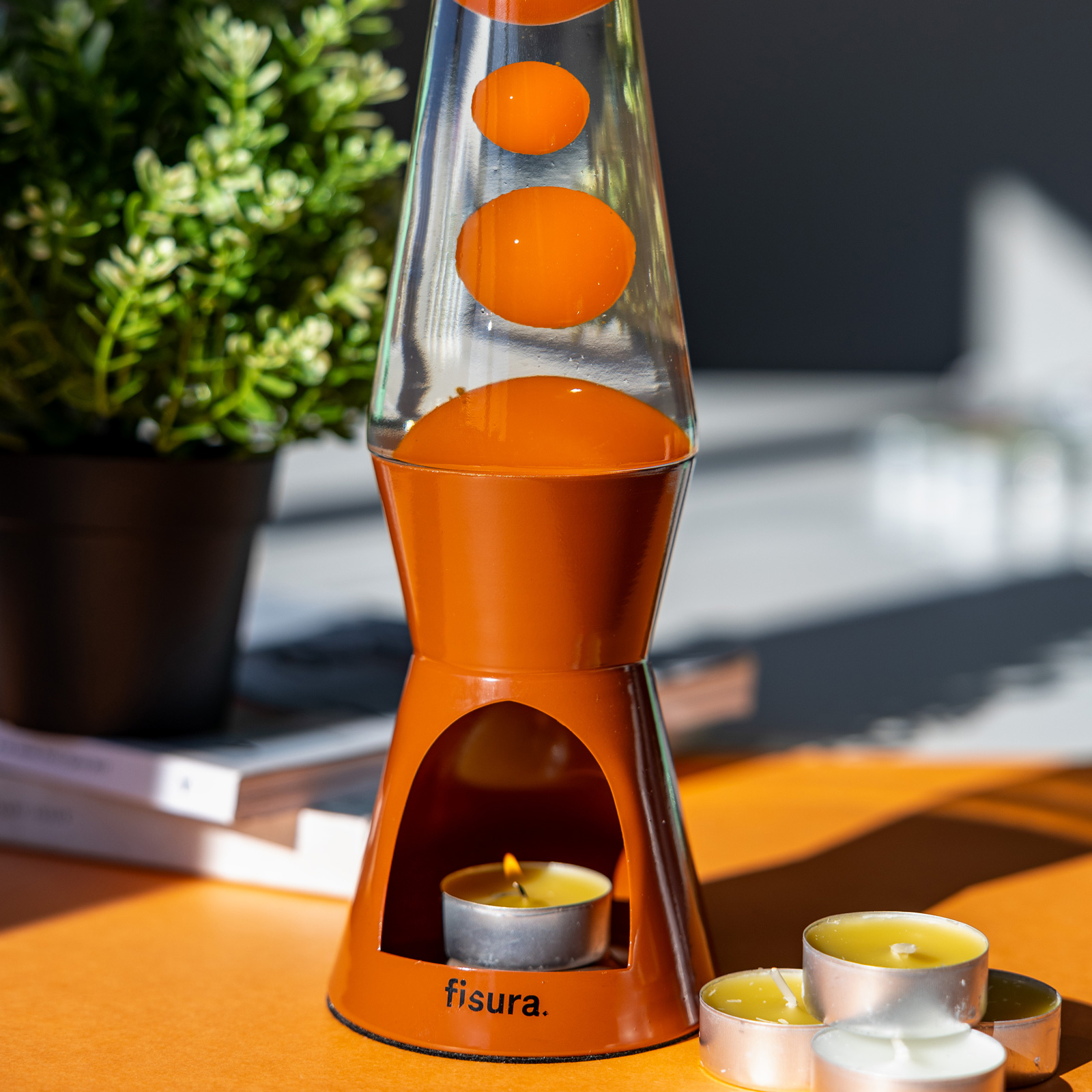 Lava Lamp T-LIGHT - terracotta 