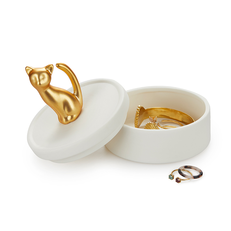 Support bague KITTEN  en porcelaine