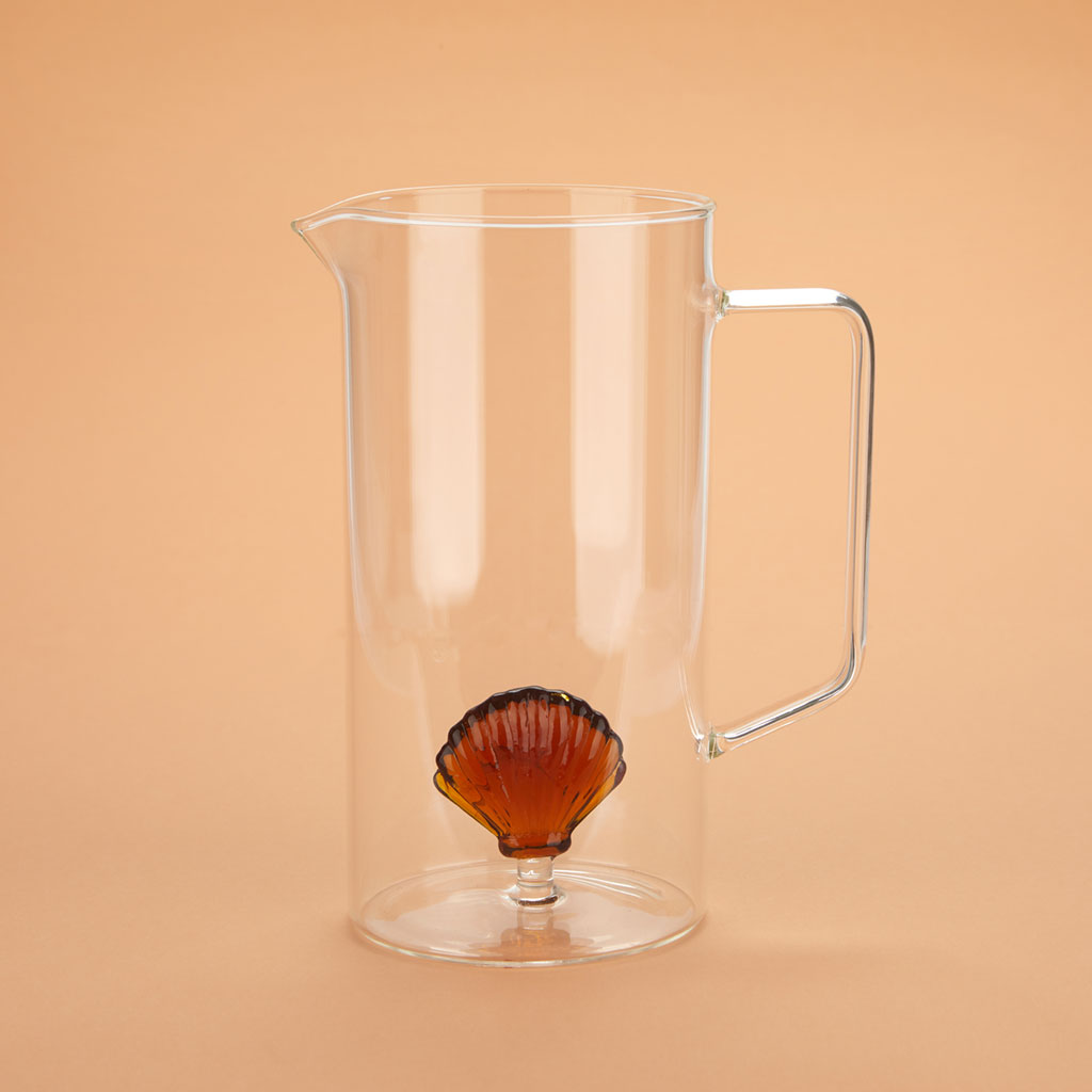 Glaskrug ATLANTIS SHELL 1.3 l amber Borosilicate