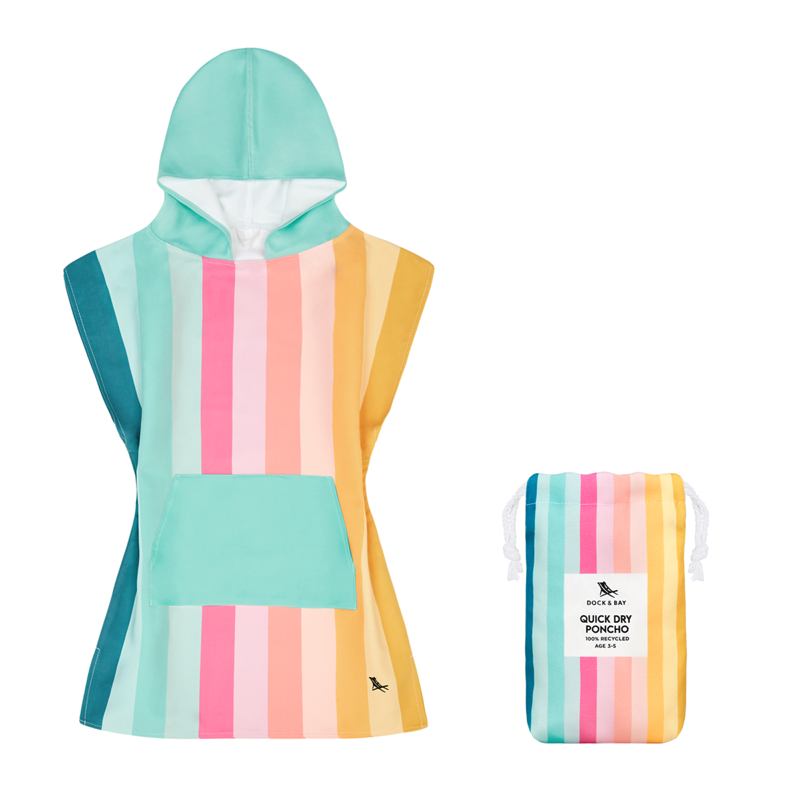 Poncho 3-5 Coastal Candy