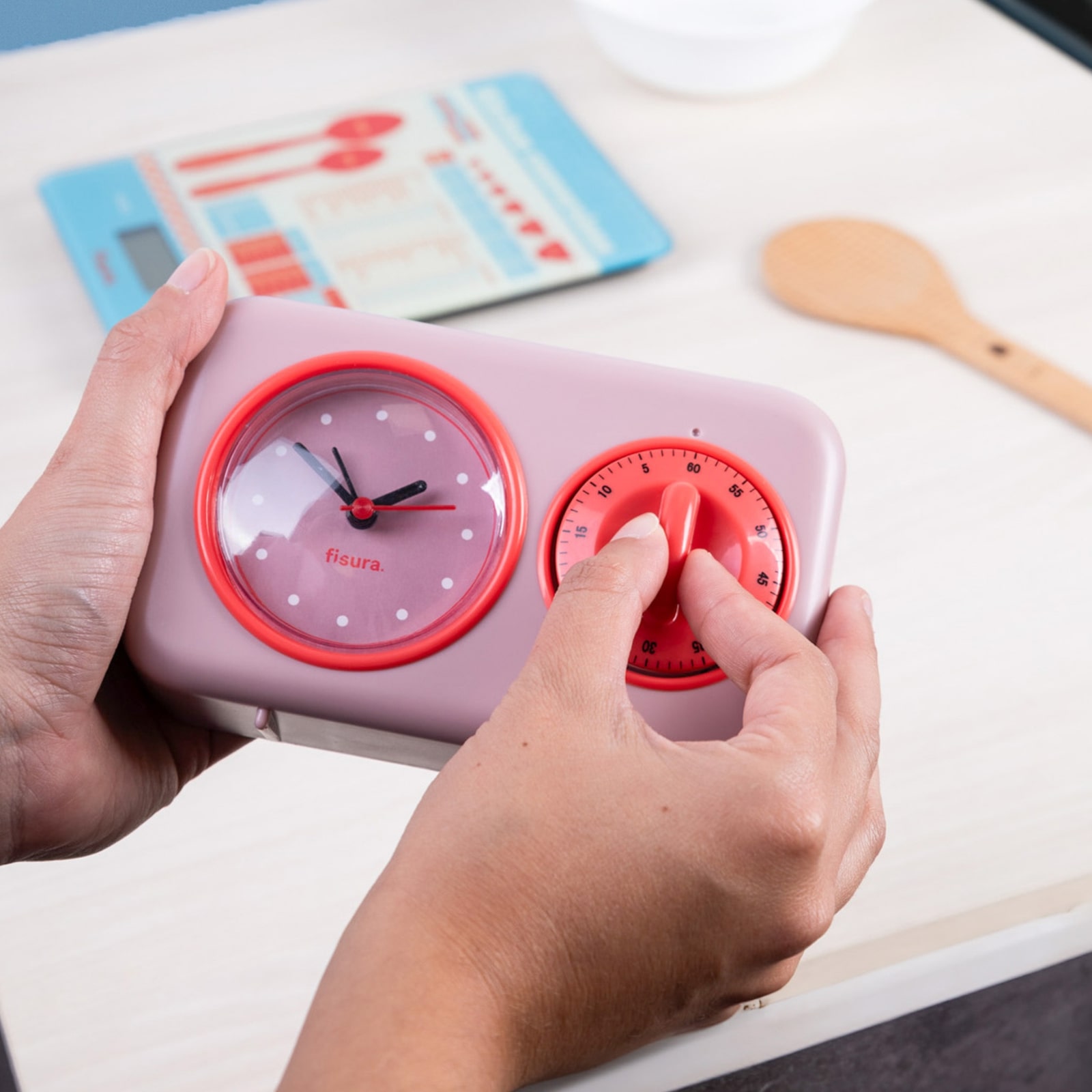 RETRO KITCHEN TIMER pink 