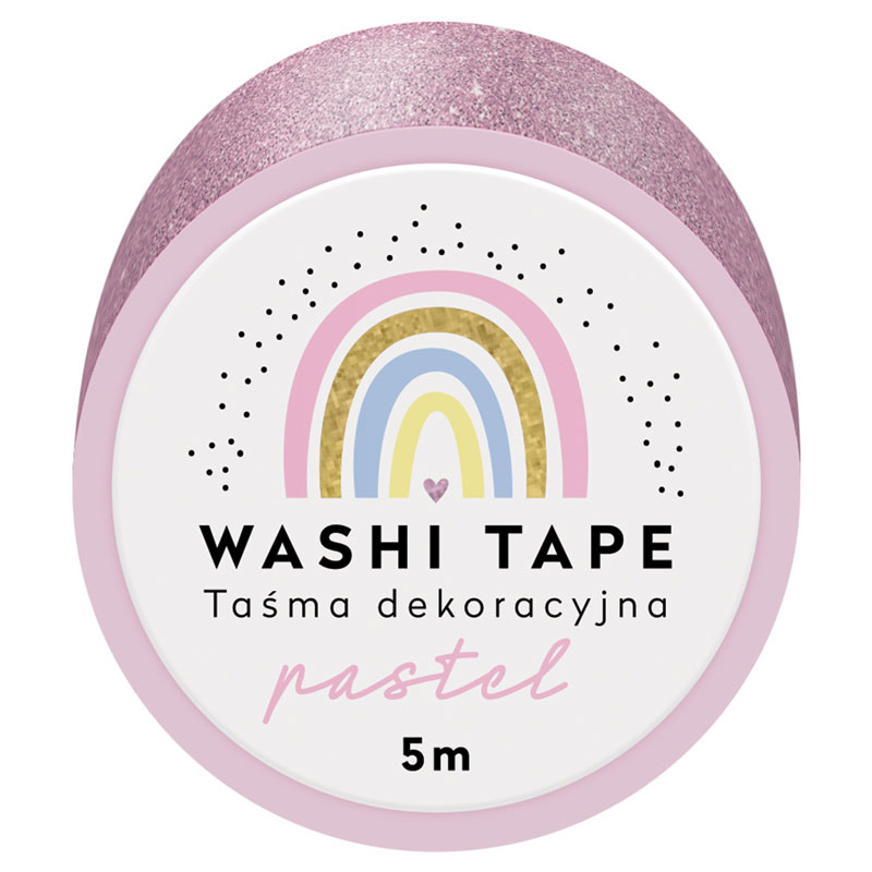 Washi Tape GLITTER PASTEL Display à 24 pcs. 