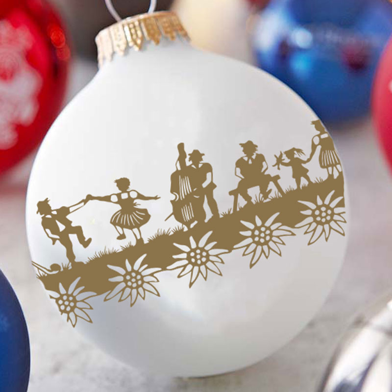 Bauble SWISS TRADITION white 