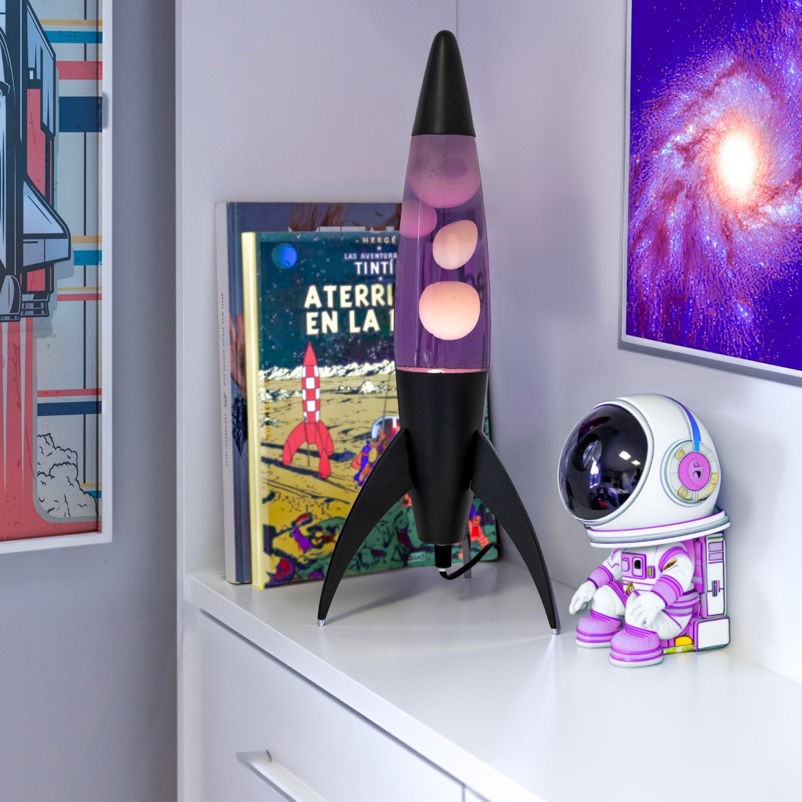 Lava Lamp ROCKET - blue 