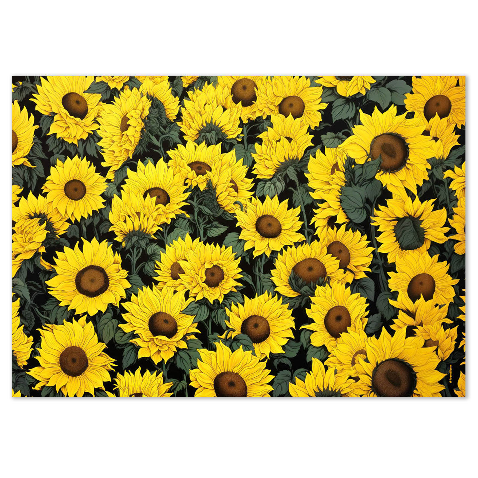 Paper placemat SUNFLOWERS 4 x 12 sheets