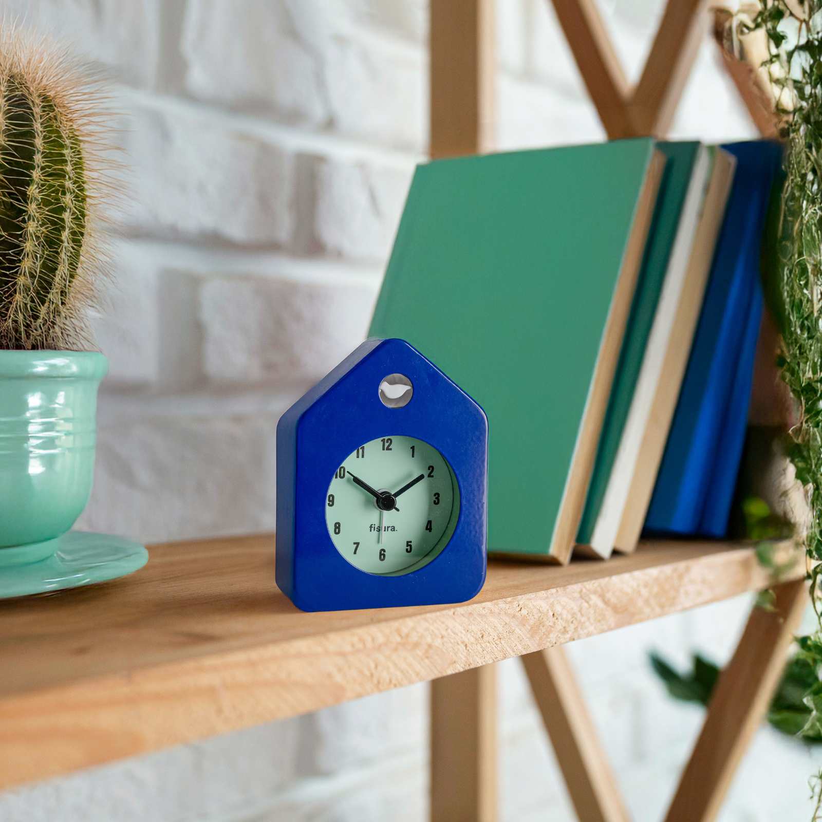 MINI HOUSE ALARM CLOCK blue 